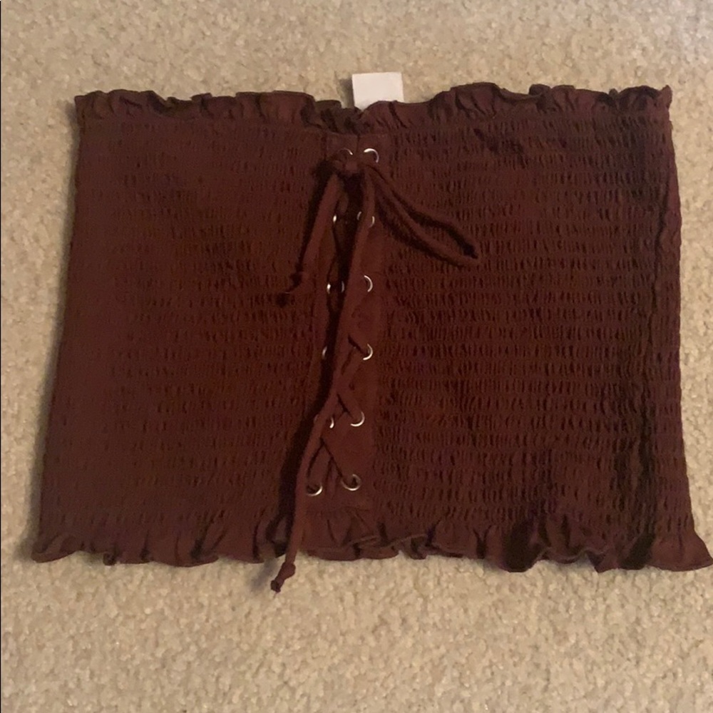 Strapless crop top